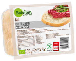 Chleb kanapkowy jasny bezglutenowy BIO 250g BALVITEN