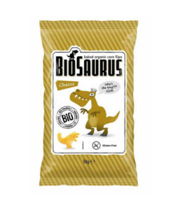 Chrupki kukurydziane o smaku serowymbezglutenowe 50 g BIO, BIOSAURUS