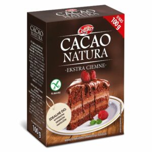 Kakao w proszku o obniżonej zawartości tłuszczu ekstra ciemne bezglutenowe 100 g CELIKO