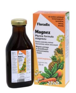 Magnez w płynie bezglutenowy BIO 250 ml SALUS (FLORADIX)