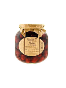 Maliny w syropie 720 ml Piwniczka BabuniTermin 20.09.2024