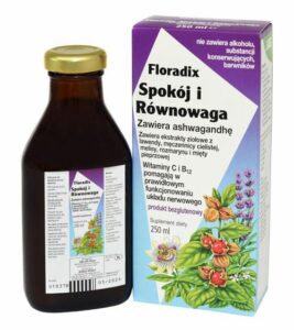 Spokój i Równowaga w płtynie bezglutenowy BIO 250 ml SALUS (FLORADIX), termin przyd. 30.04.2026