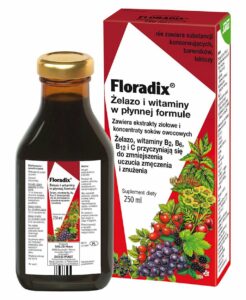 Żelazo + Witaminy w płynie bezglutenowy 250 ml SALUS (FLORADIX)