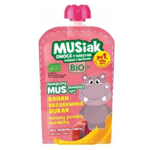Mus owocowo-warzywny banan brzoskwiniaburak BIO 100 g MUSIAKI